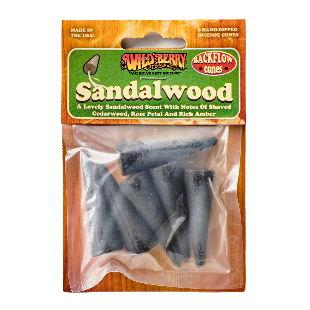 Sandalwood Cone Backflow Package – Wild Berry Incense