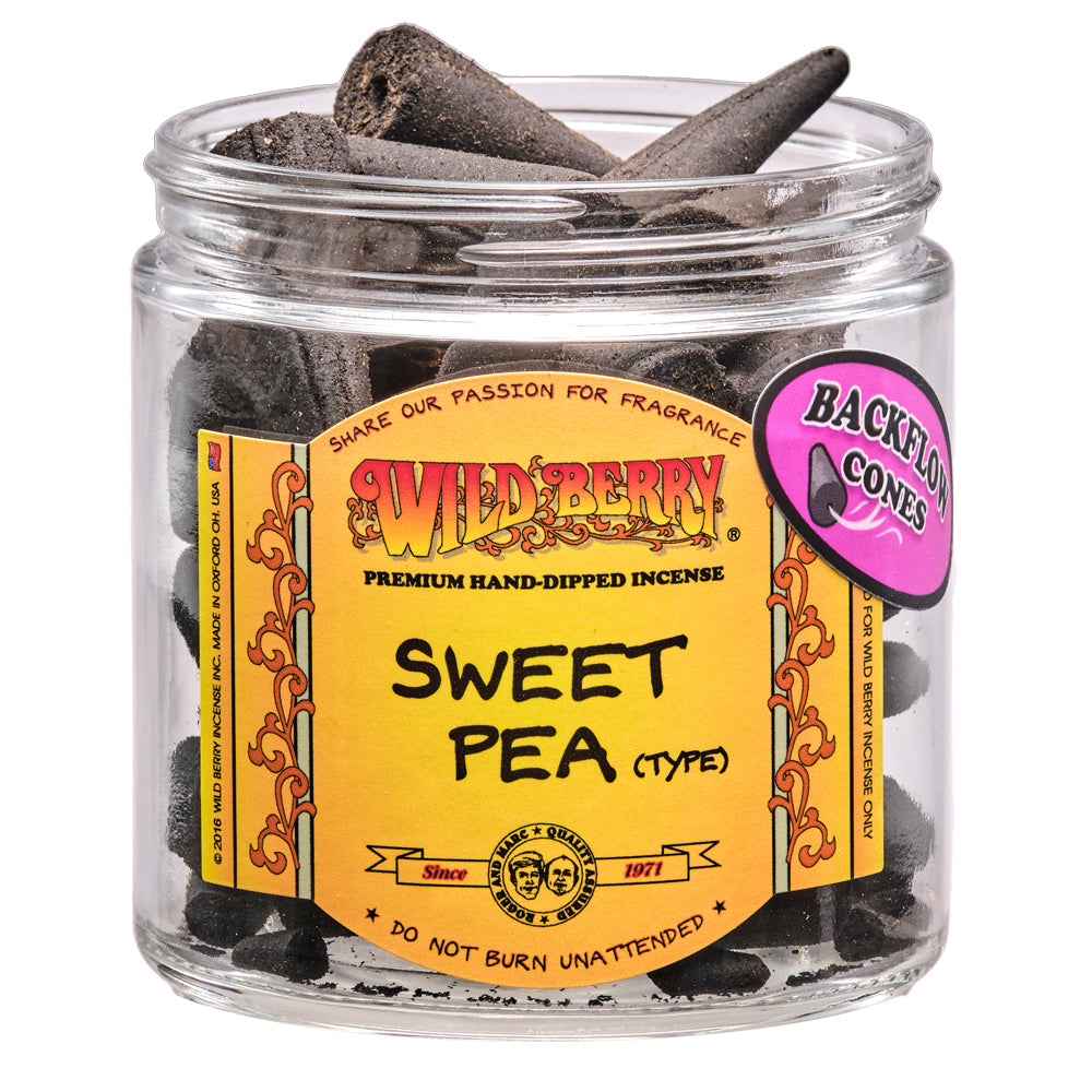 Sweet Pea (type) Backflow Cones – Wild Berry Incense