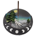 Wolf with Moons Incense Burner