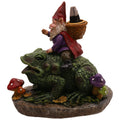 Gnome Riding Frog Backflow Burner