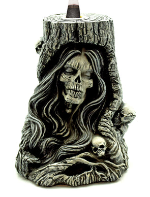 Reaper-In-Log Backflow Burner
