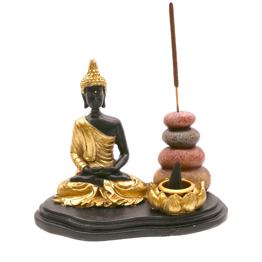 Buddha w/ Standing Stones Burner – Wild Berry Incense