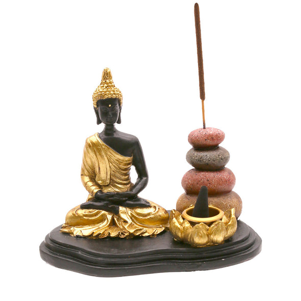 Buddha w/ Standing Stones Burner