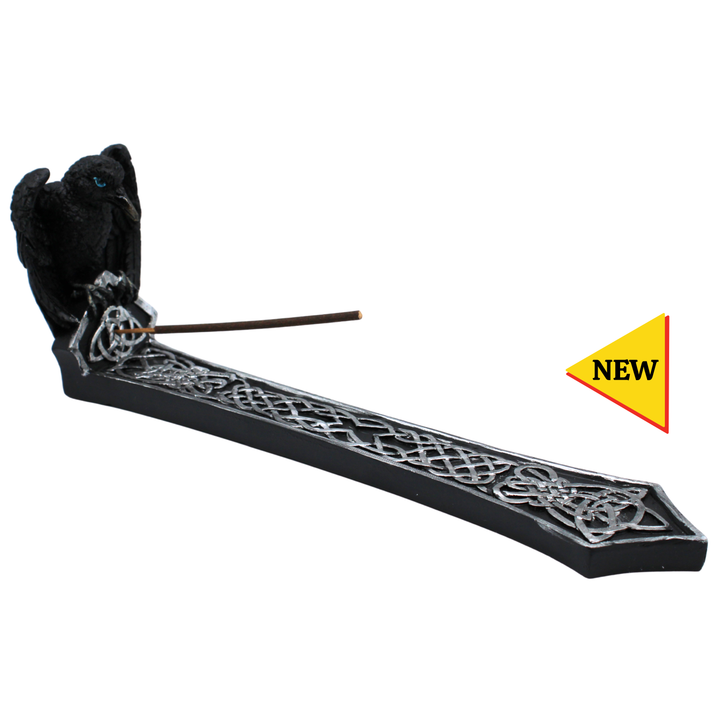 Celtic Raven Incense Boat
