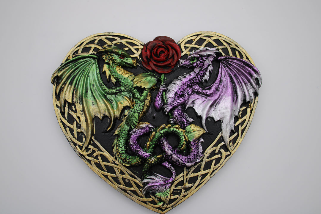 Double Dragon Heart Incense Burner