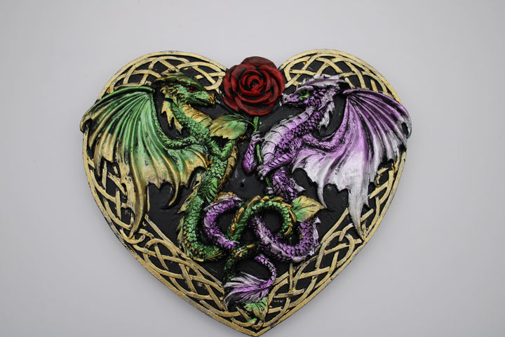 Double Dragon Heart Incense Burner