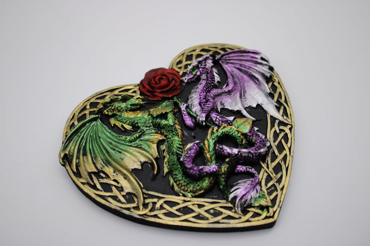 Double Dragon Heart Incense Burner