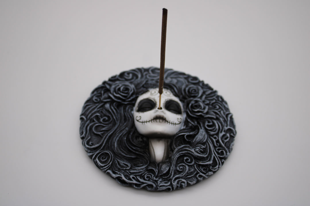Day Of The Dead Round Incense Burner