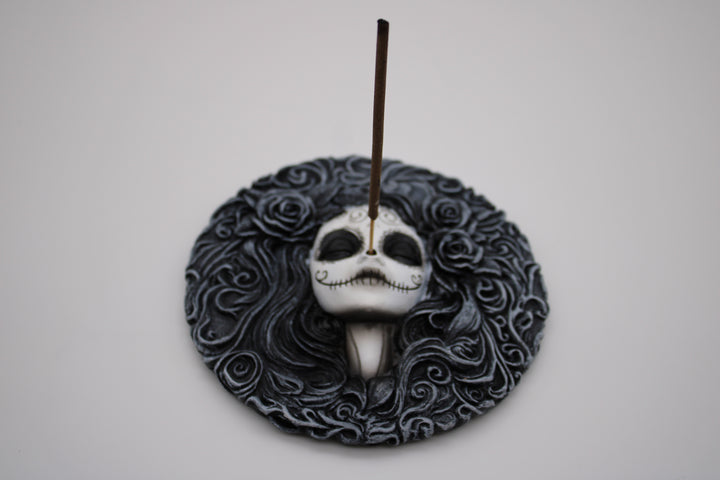 Day Of The Dead Round Incense Burner
