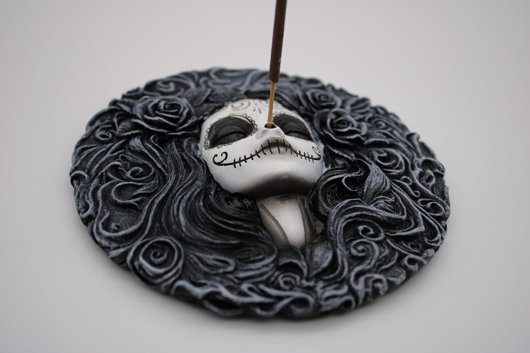Day Of The Dead Round Incense Burner