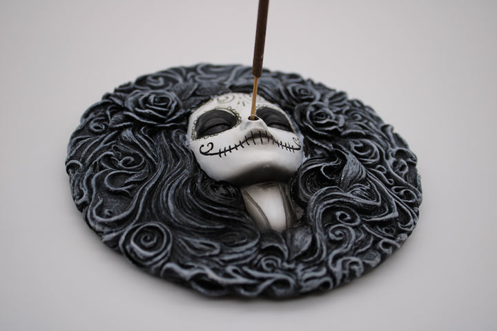 Day Of The Dead Round Incense Burner