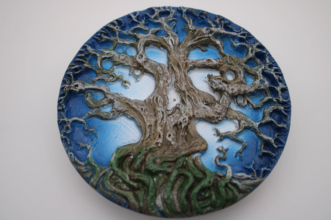 Blue Tree Of Life Incense Burner