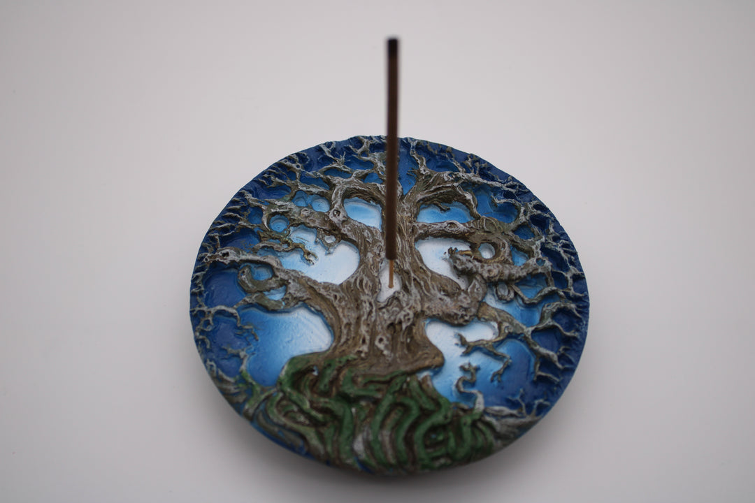 Blue Tree Of Life Incense Burner