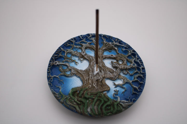 Blue Tree Of Life Incense Burner