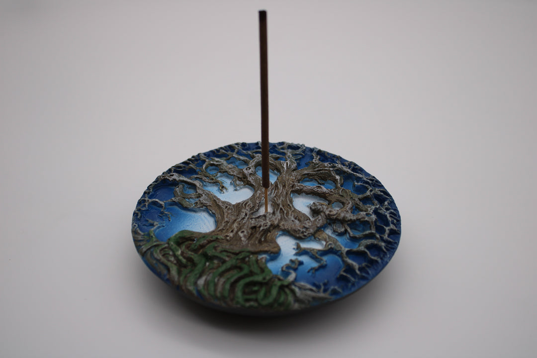 Blue Tree Of Life Incense Burner