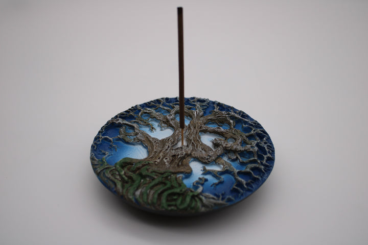 Blue Tree Of Life Incense Burner