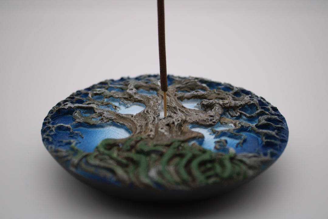 Blue Tree Of Life Incense Burner
