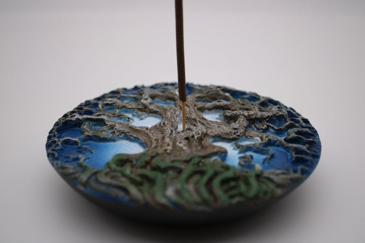 Blue Tree Of Life Incense Burner