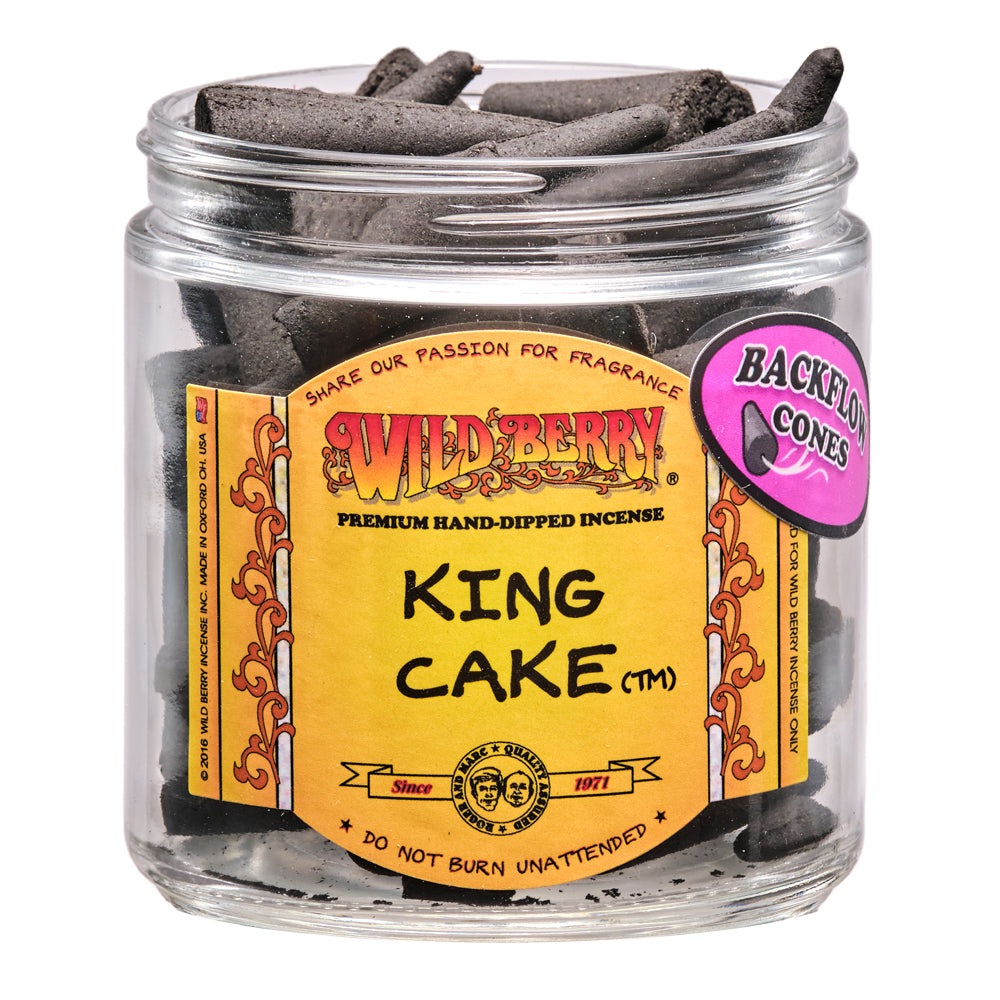 King Cake Backflow Cones Wild Berry Incense