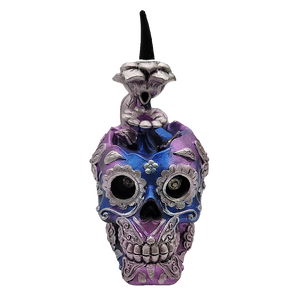 Metallic Skull Backflow Burner