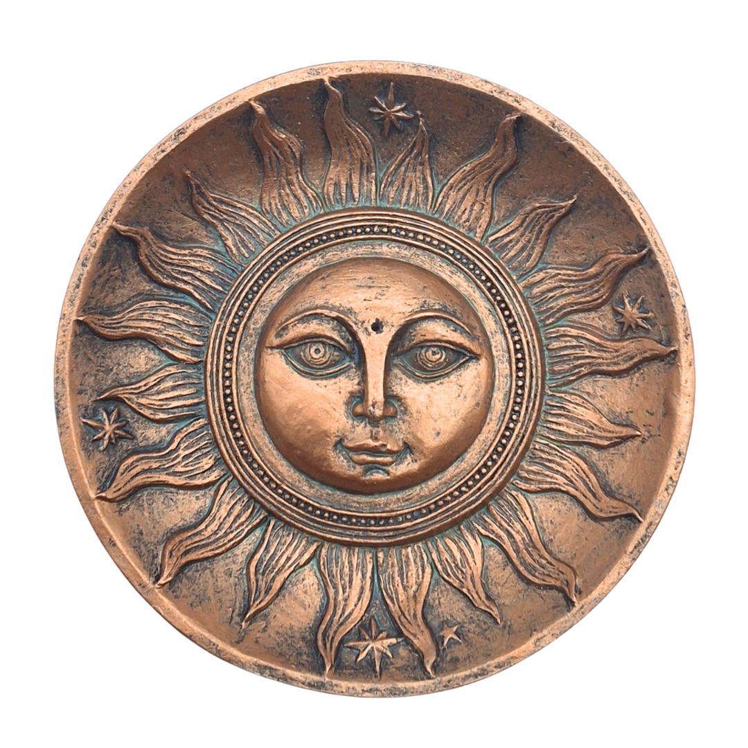 Bronze Sun Incense Plate