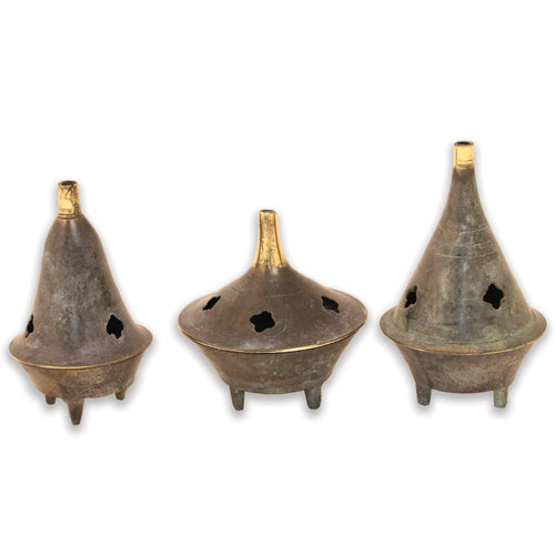 Small patina brass burner