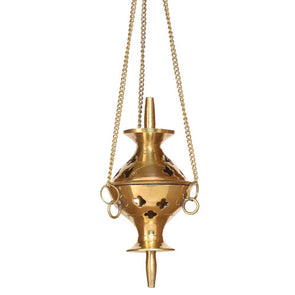 Small hanging brass bowl